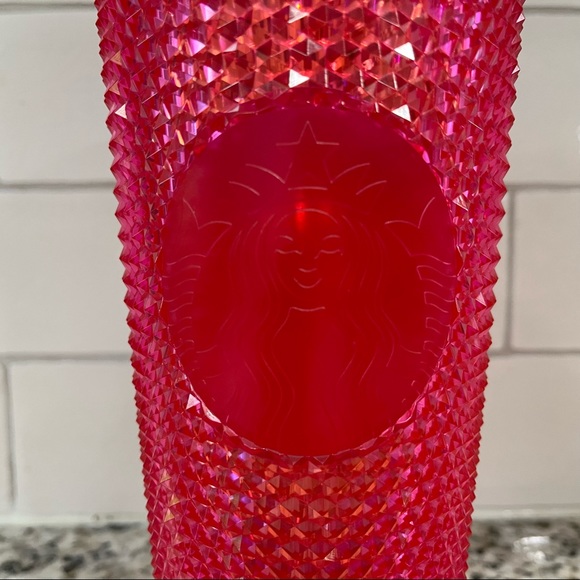 Starbucks 2019 Holiday Pink Studded Tumbler (no straw) - Picture 3 of 8